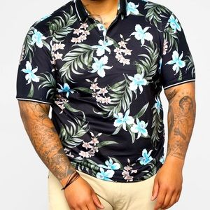 Fashion Nova Men's Floral Polo Big & Tall